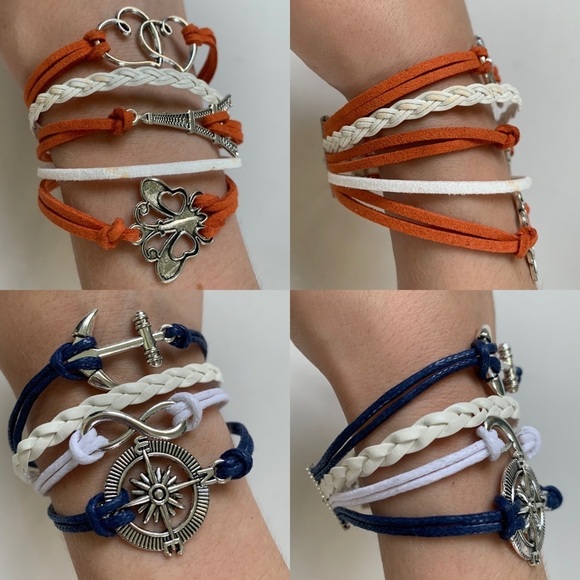 NEW Pick 1 Layered Leather Charm Bracelet - Picture 3 of 10